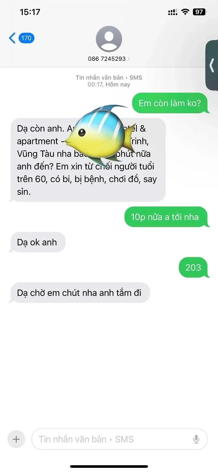 Em ưa nhìn, ngoan, vào phòng chào hỏi bắt chuyện vui vẻ. Vú to hồng hào đẹp, chủ